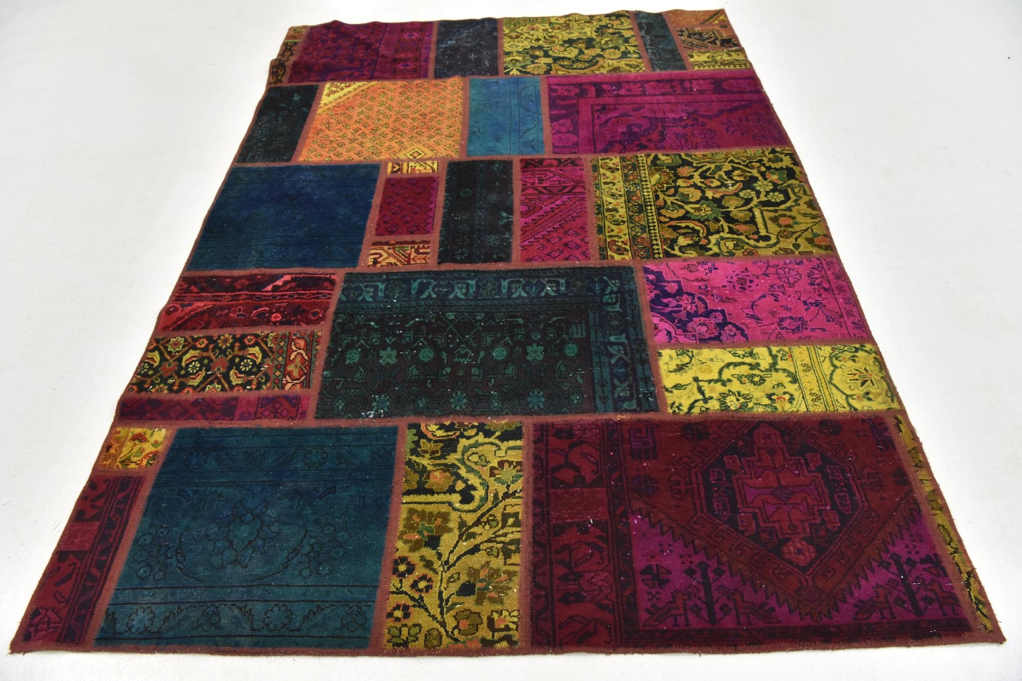 170cm x 245cm anudado a mano Ultra Vintage Alfombra Persa Lana