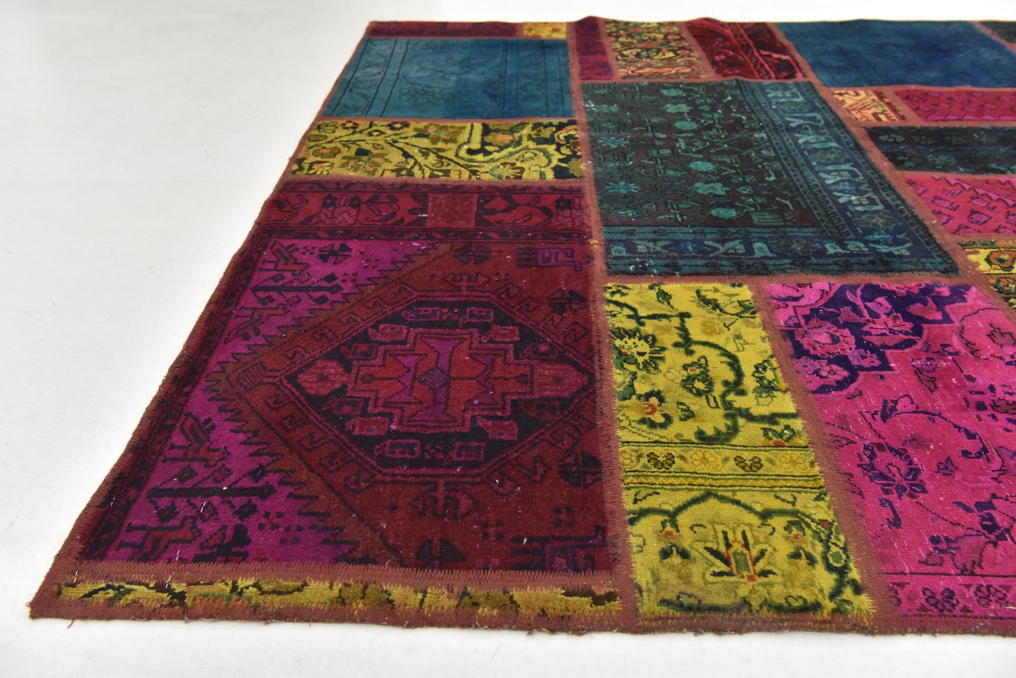 170cm x 245cm anudado a mano Ultra Vintage Alfombra Persa Lana