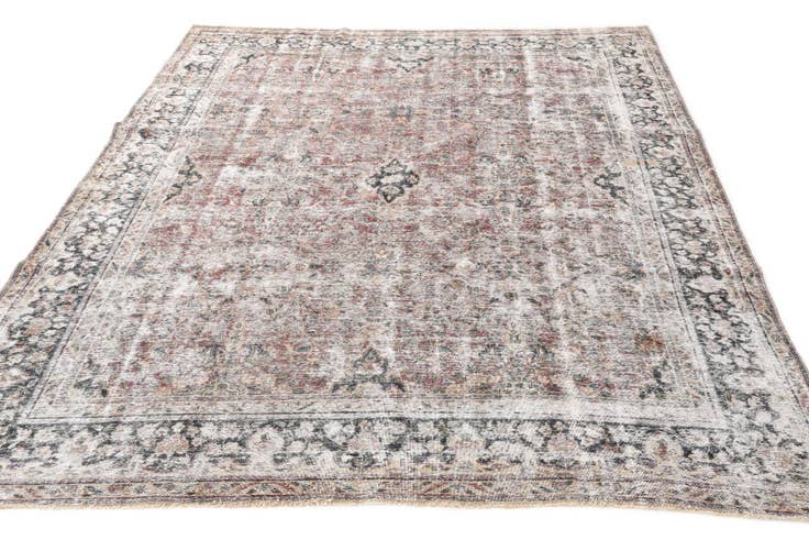 Detail image of 9' 3 x 12' 7 Hand Knotted Ultra Vintage Persian Wool Rug
