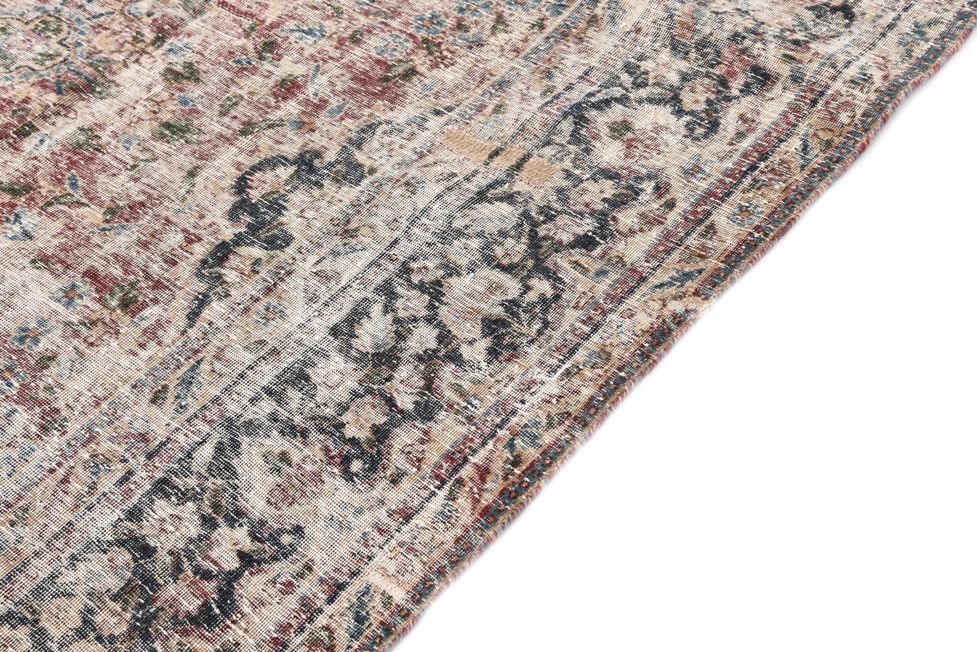 9' 3 x 12' 7 Hand Knotted Ultra Vintage Persian Wool Rug