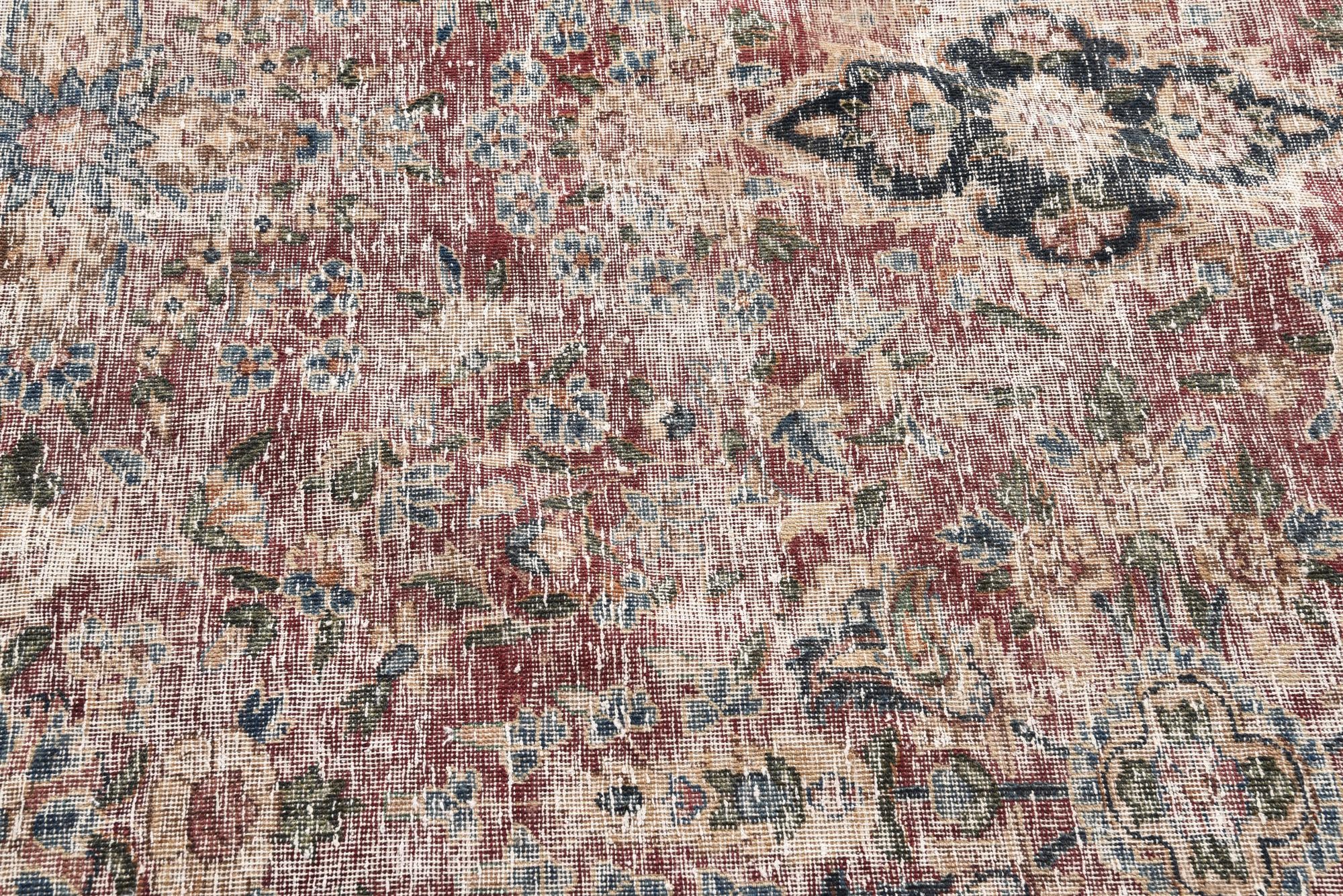 9' 3 x 12' 7 Hand Knotted Ultra Vintage Persian Wool Rug