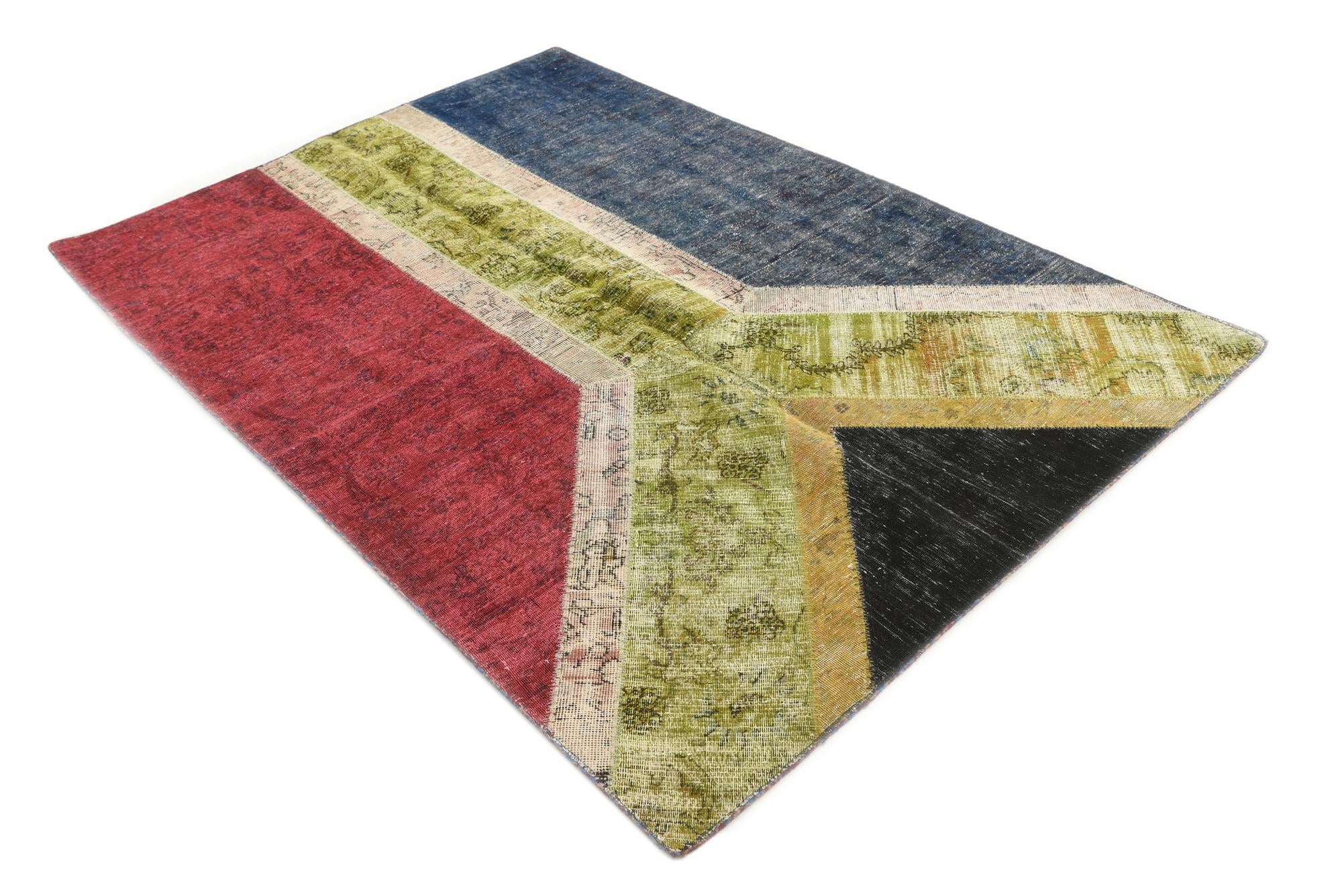 4' 8 x 6' 7 Hand Knotted Ultra Vintage Persian Wool Rug