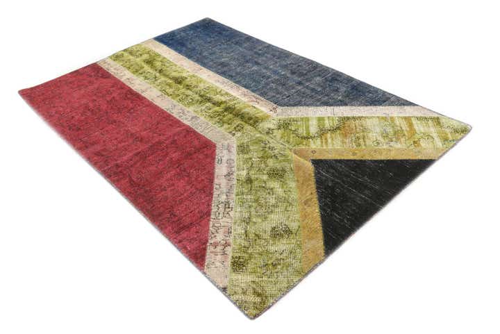 4' 8 x 6' 7 Hand Knotted Ultra Vintage Persian Wool Rug