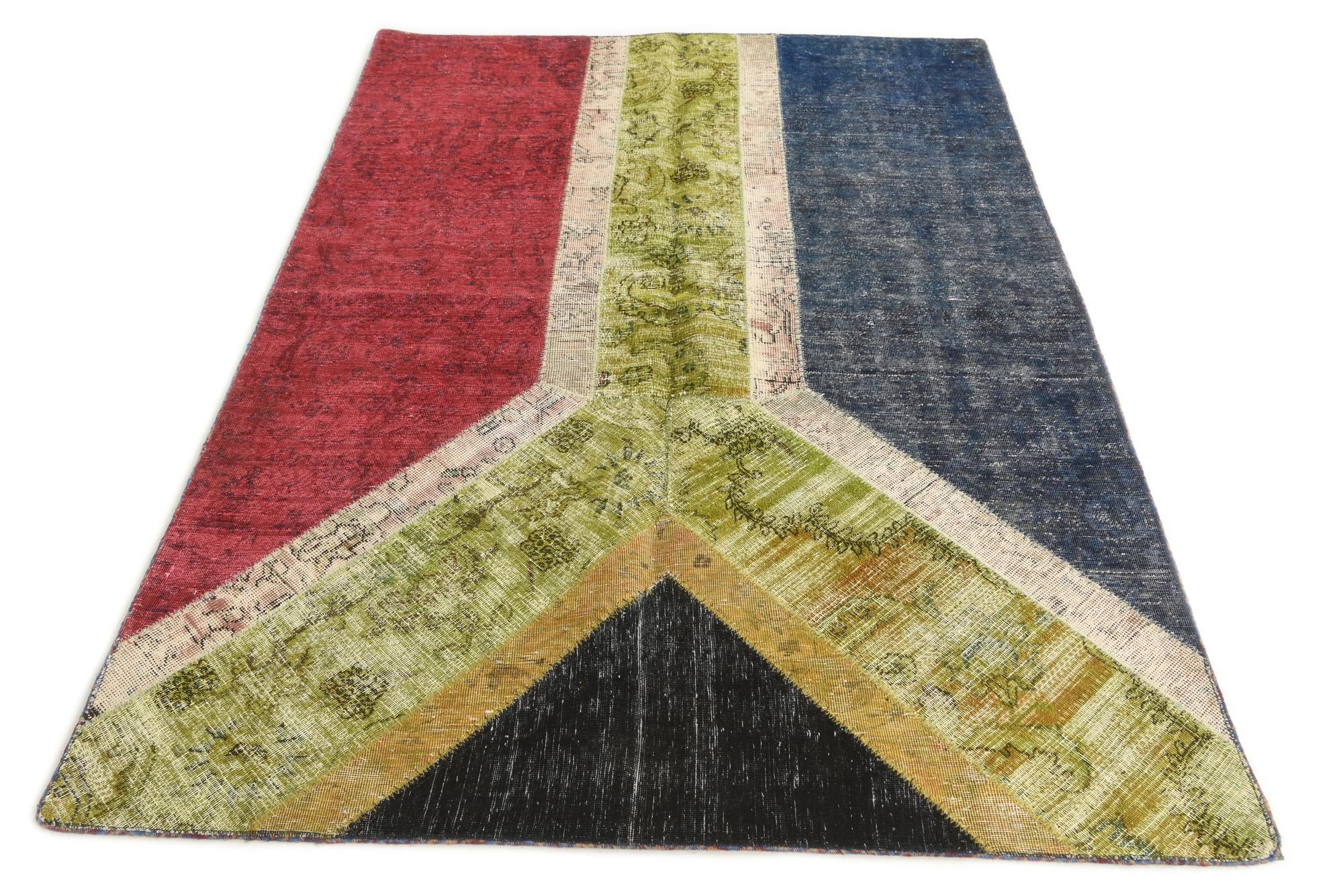 4' 8 x 6' 7 Hand Knotted Ultra Vintage Persian Wool Rug