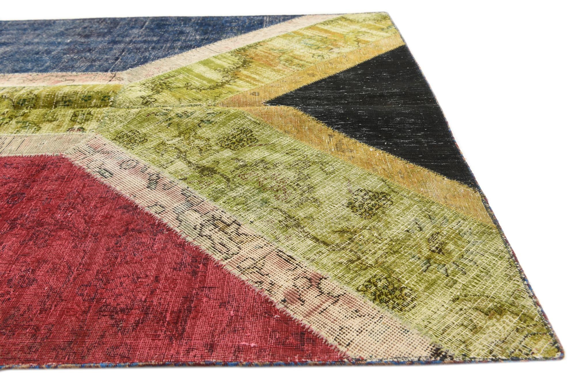 4' 8 x 6' 7 Hand Knotted Ultra Vintage Persian Wool Rug