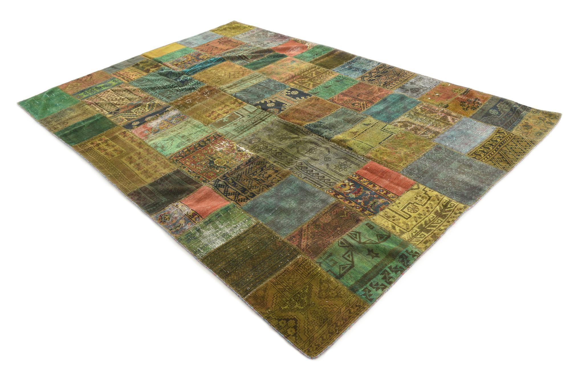 6' 8 x 9' 9 Hand Knotted Ultra Vintage Persian Wool Rug