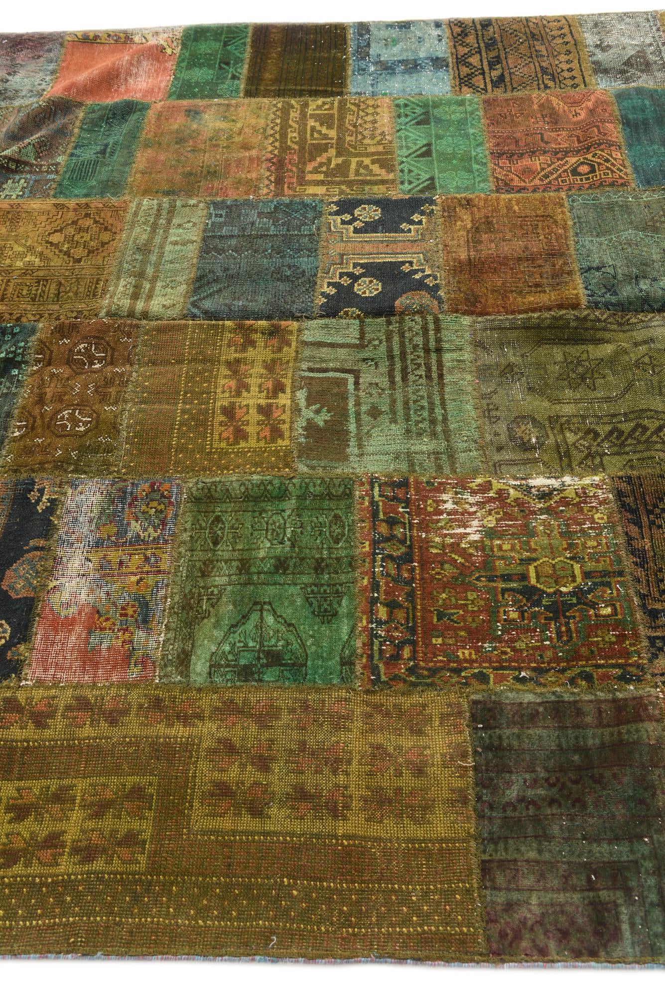 6' 8 x 9' 9 Hand Knotted Ultra Vintage Persian Wool Rug