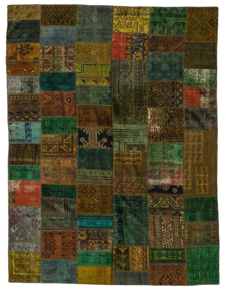 Detail image of 6' 8 x 9' 9 Hand Knotted Ultra Vintage Persian Wool Rug