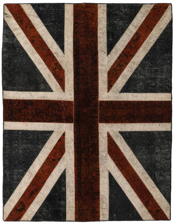 Detail image of 5' 8 x 8' Hand Knotted Ultra Vintage Persian Wool Rug