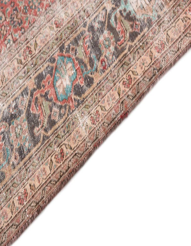 Detail image of 6' 8 x 9' 3  Hand Knotted Ultra Vintage Persian Wool Rug