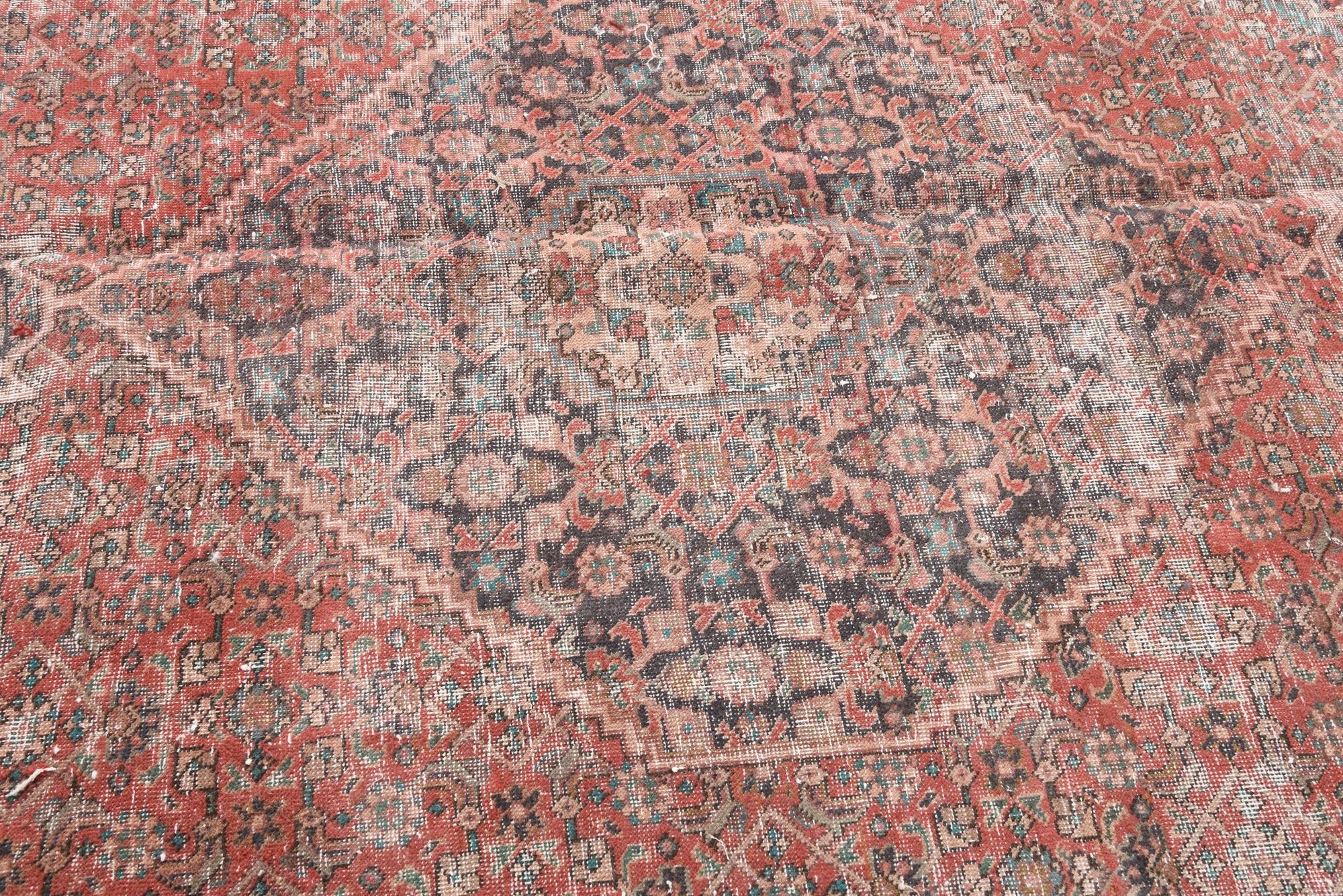 6' 8 x 9' 3 Hand Knotted Ultra Vintage Persian Wool Rug