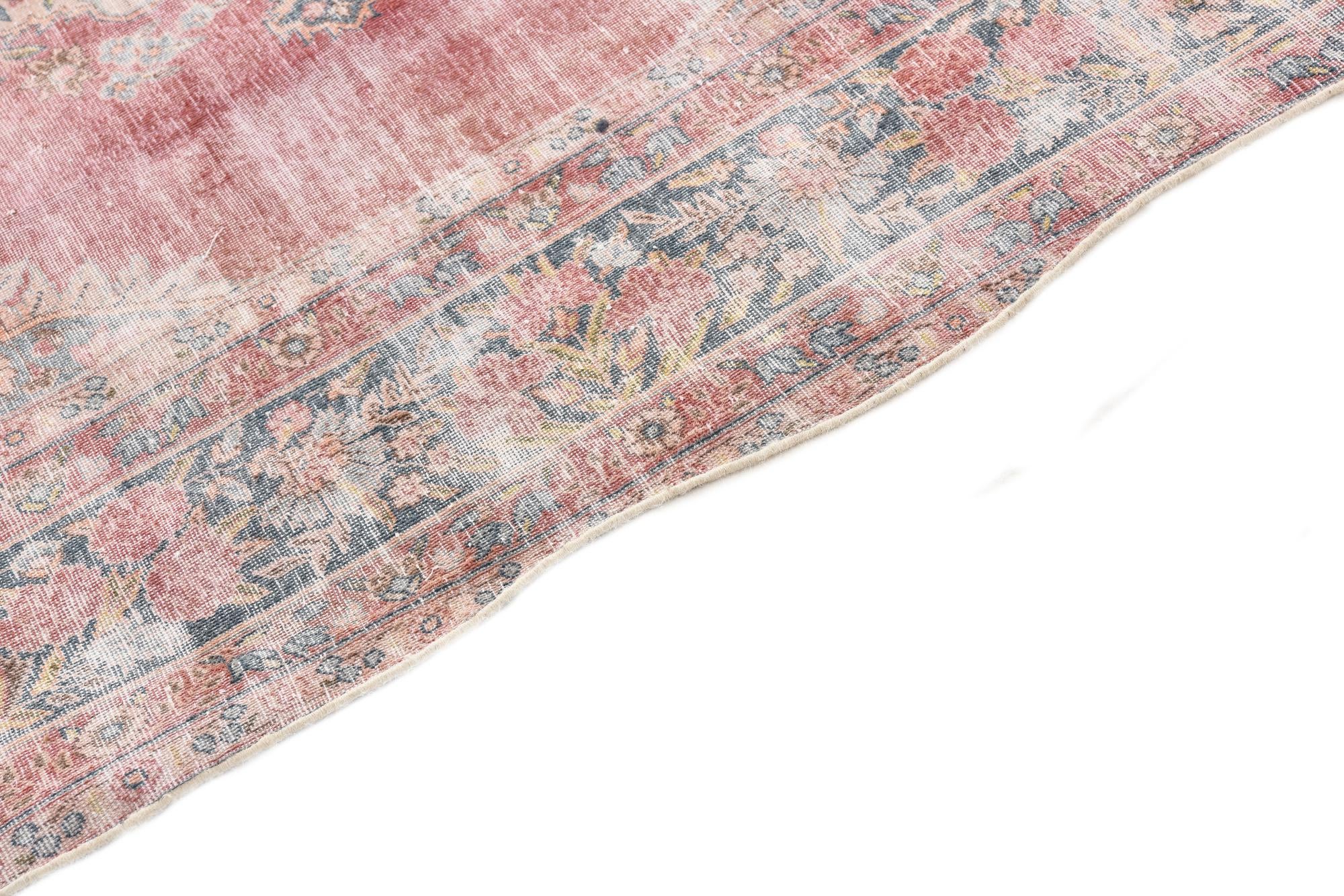 6' 7 x 9' 8 Hand Knotted Ultra Vintage Persian Wool Rug