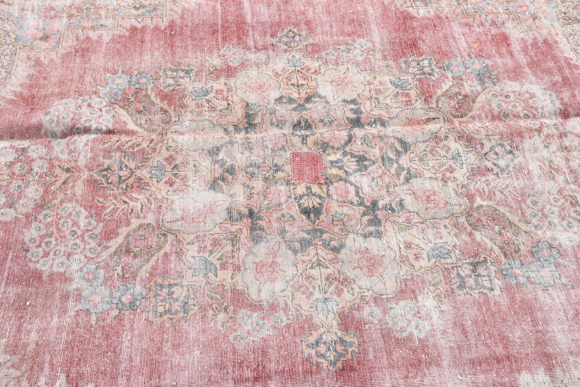 6' 7 x 9' 8 Hand Knotted Ultra Vintage Persian Wool Rug
