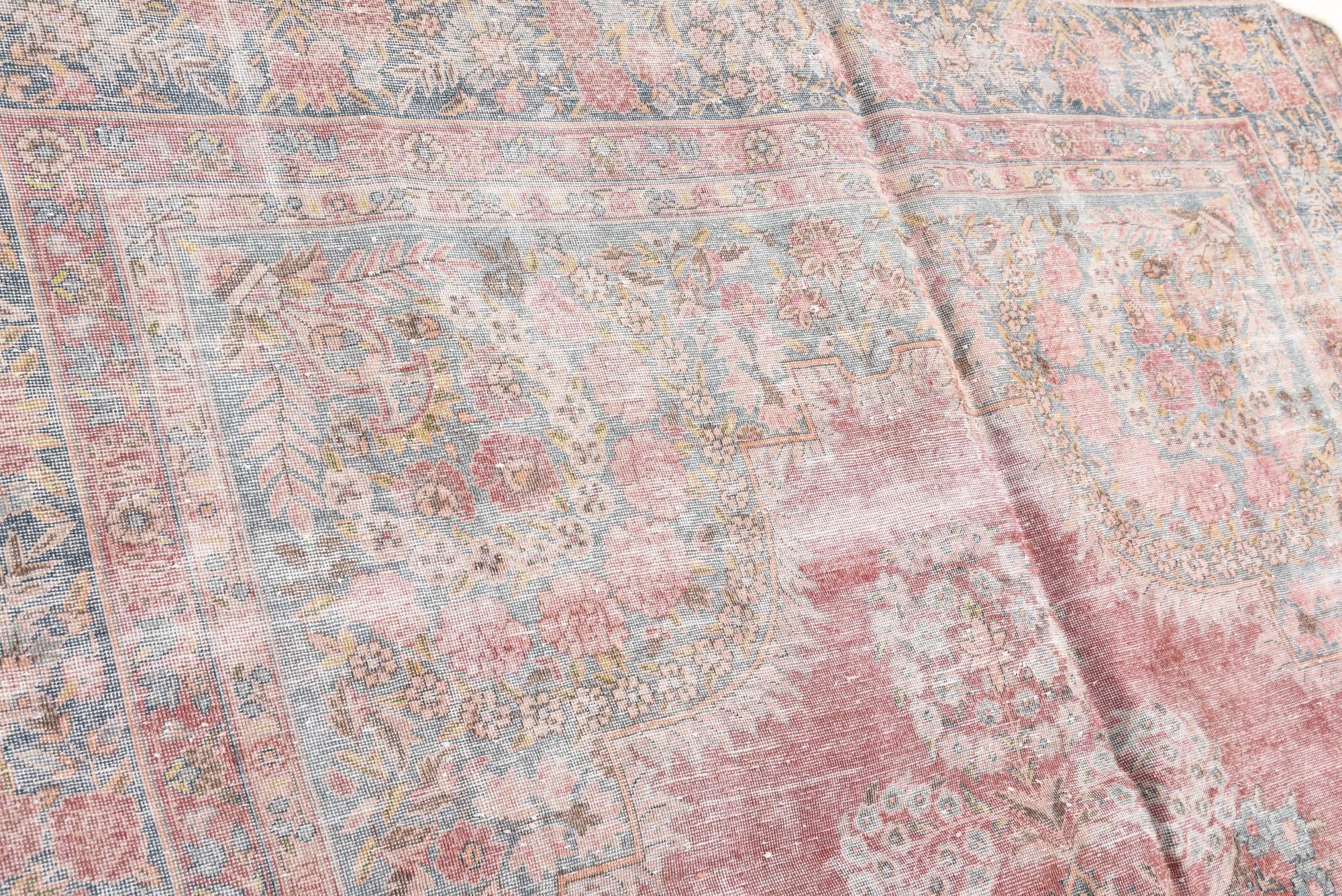 6' 7 x 9' 8 Hand Knotted Ultra Vintage Persian Wool Rug
