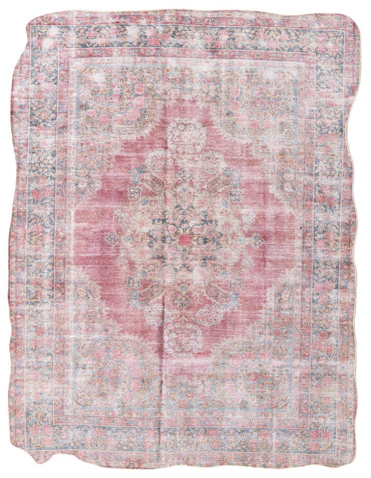 Detail image of 6' 7 x 9' 8 Hand Knotted Ultra Vintage Persian Wool Rug