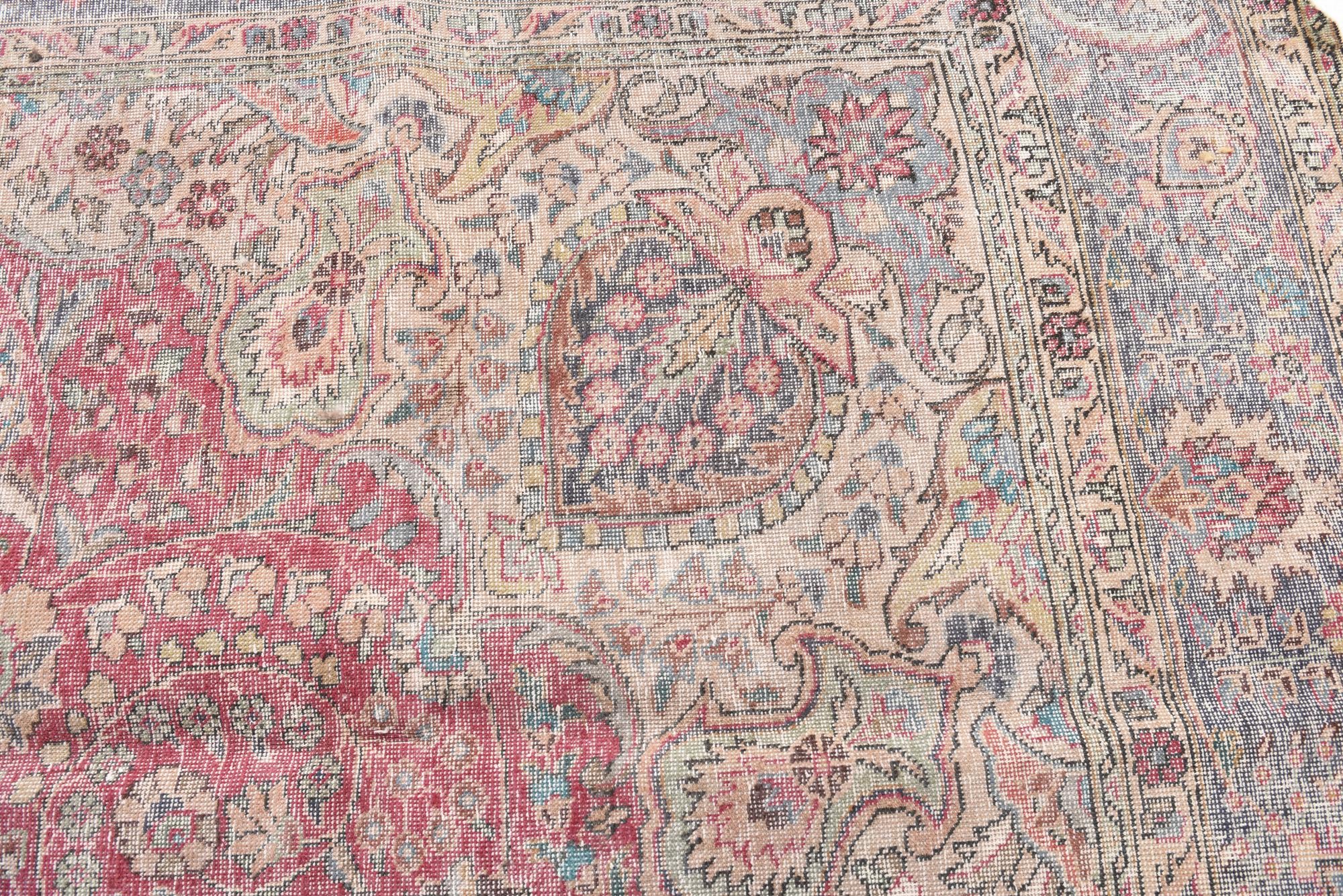 9' x 13' 2 Hand Knotted Ultra Vintage Persian Wool Rug