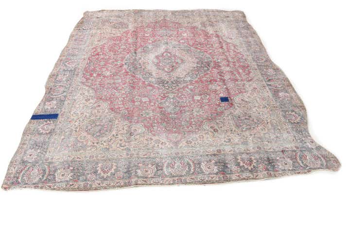 9' x 13' 2 Hand Knotted Ultra Vintage Persian Wool Rug