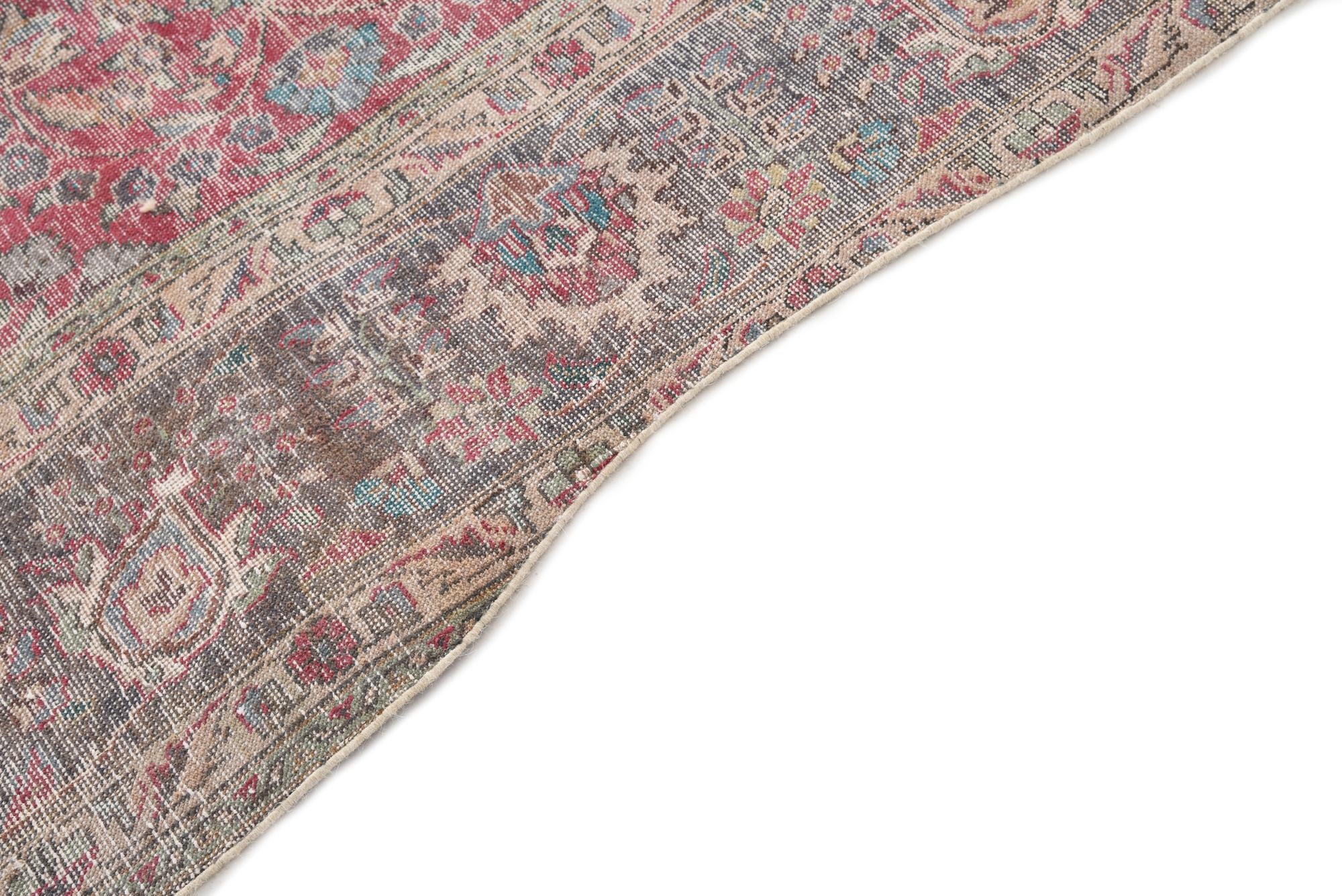 9' x 13' 2 Hand Knotted Ultra Vintage Persian Wool Rug