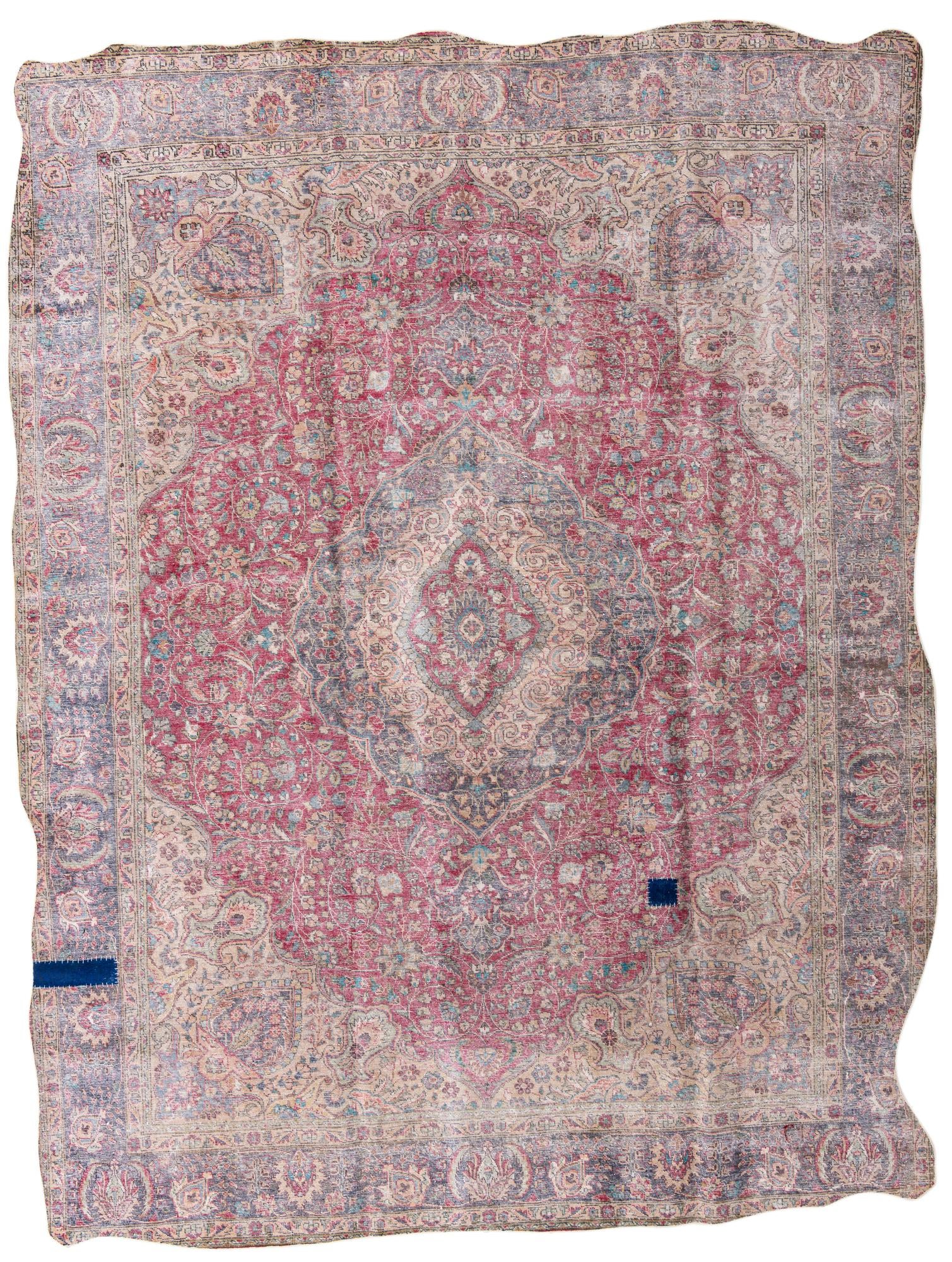 9' x 13' 2 Hand Knotted Ultra Vintage Persian Wool Rug