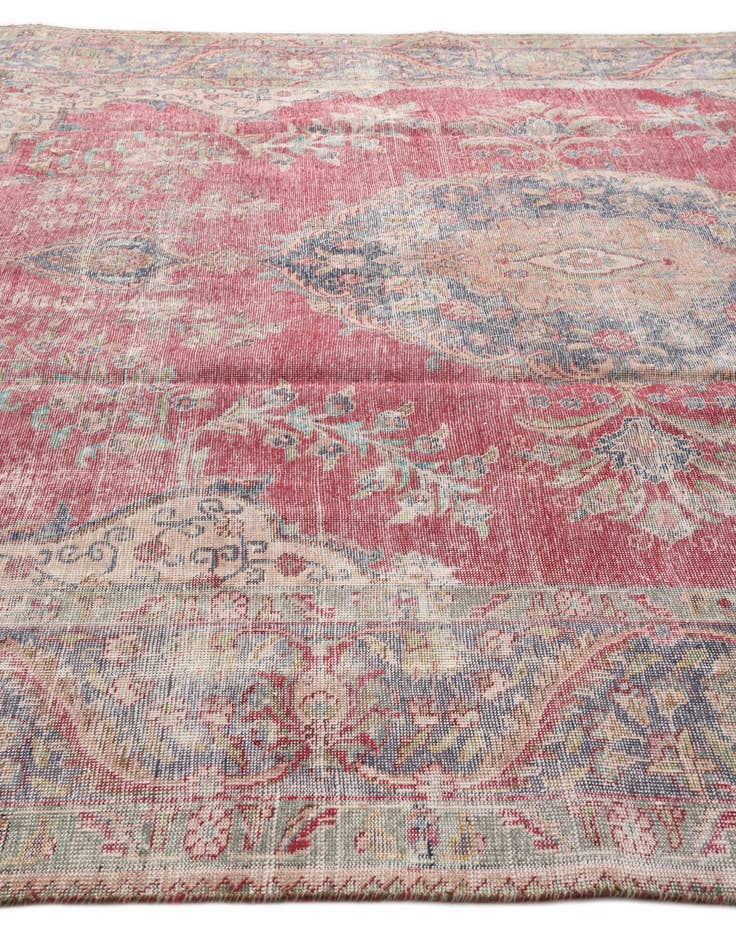 Detail image of 9' 8 x 13' 2  Hand Knotted Ultra Vintage Persian Wool Rug
