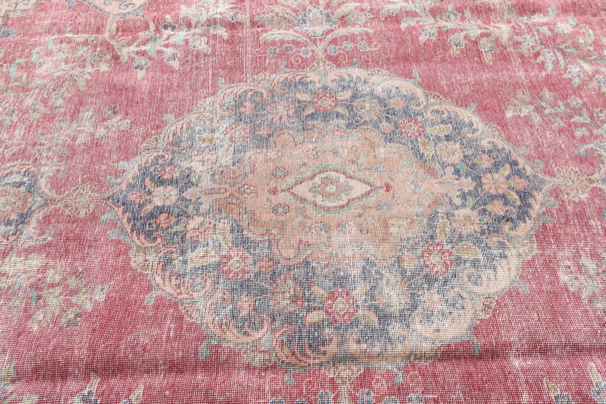 9' 8 x 13' 2 Hand Knotted Ultra Vintage Persian Wool Rug