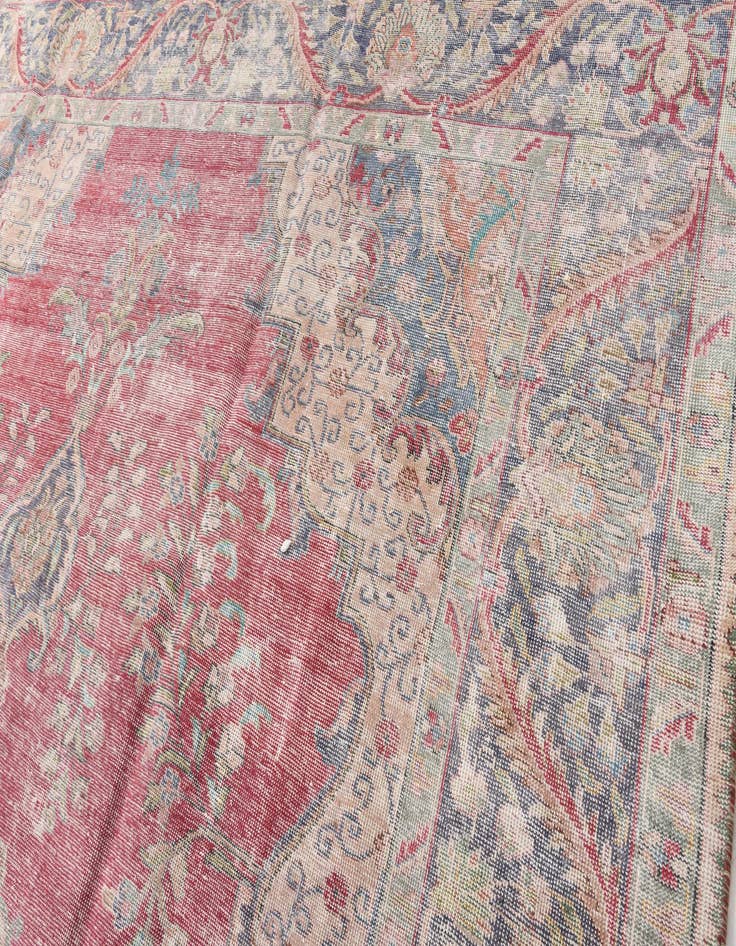 Detail image of 9' 8 x 13' 2  Hand Knotted Ultra Vintage Persian Wool Rug