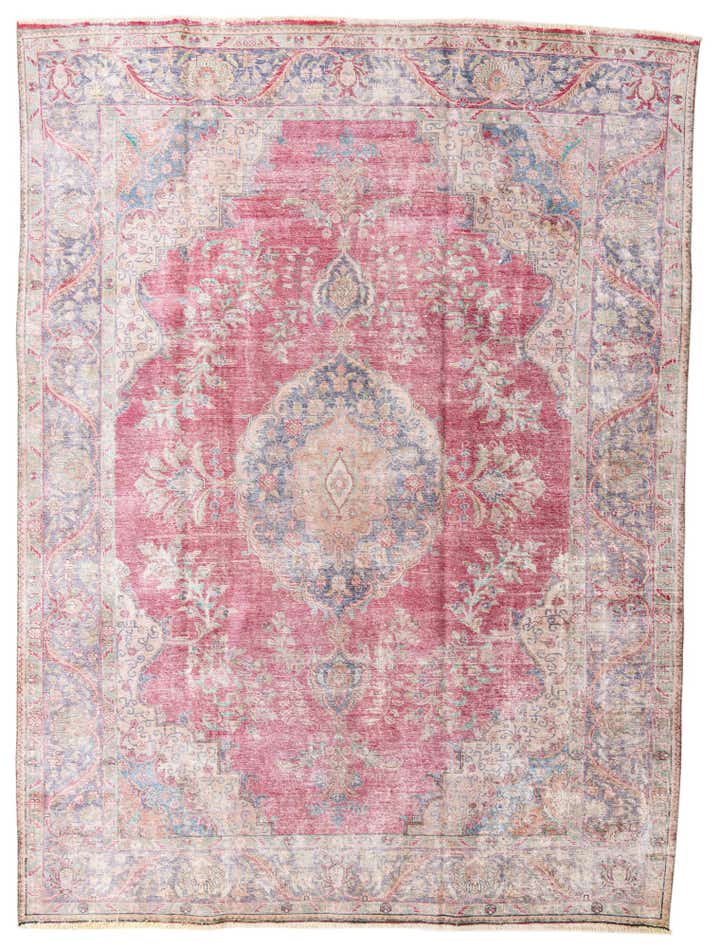 9' 8 x 13' 2 Hand Knotted Ultra Vintage Persian Wool Rug