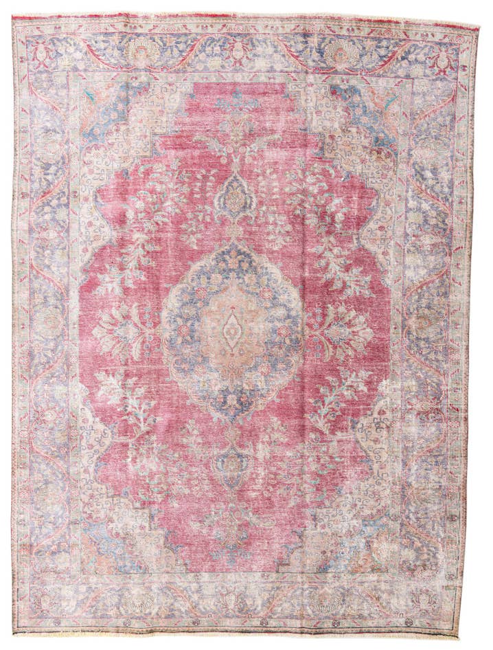 Detail image of 9' 8 x 13' 2 Hand Knotted Ultra Vintage Persian Wool Rug