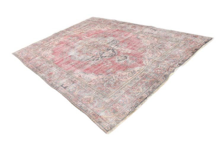 Detail image of 6' 7 x 9' 5 Hand Knotted Ultra Vintage Persian Wool Rug