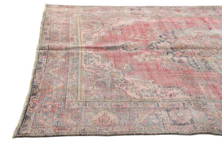 6' 7 x 9' 5 Hand Knotted Ultra Vintage Persian Wool Rug