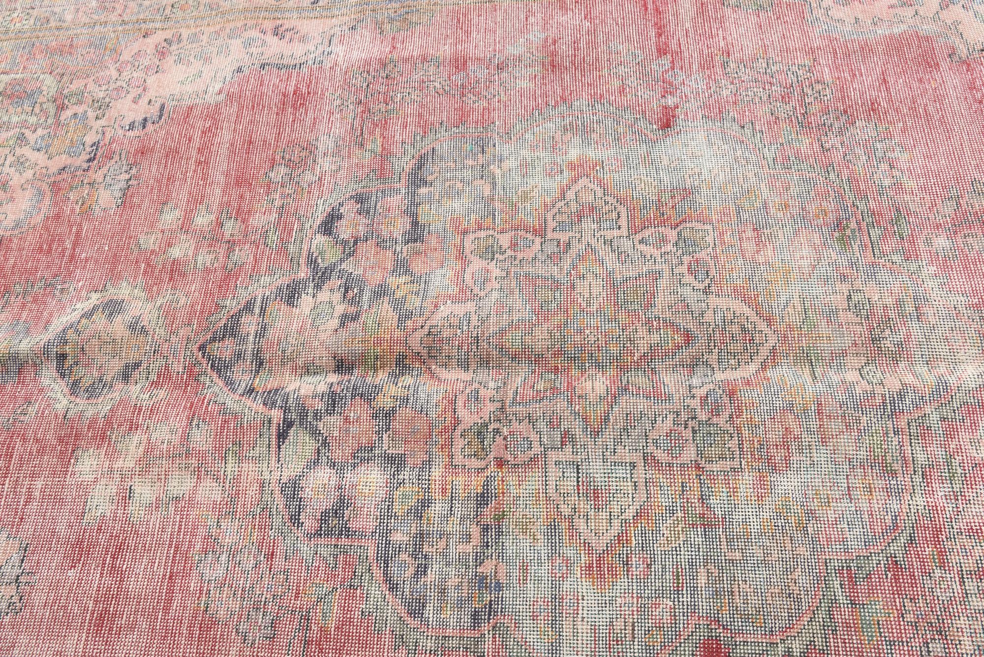 6' 7 x 9' 5 Hand Knotted Ultra Vintage Persian Wool Rug