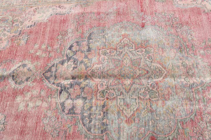 6' 7 x 9' 5 Hand Knotted Ultra Vintage Persian Wool Rug