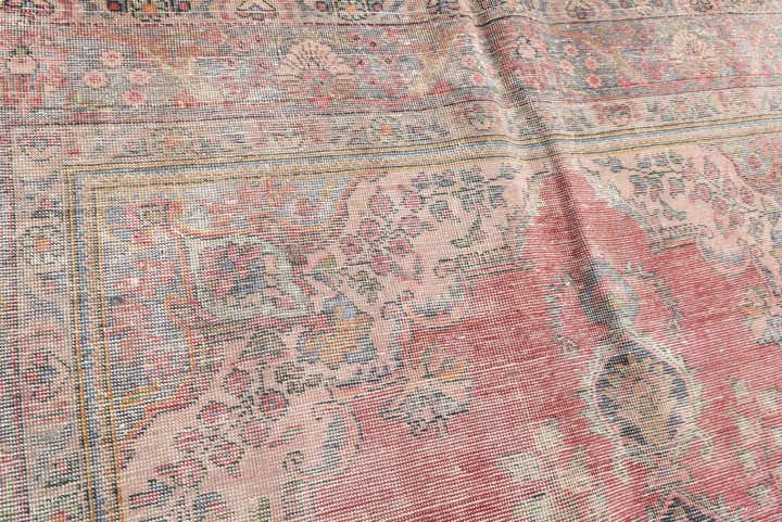 6' 7 x 9' 5 Hand Knotted Ultra Vintage Persian Wool Rug