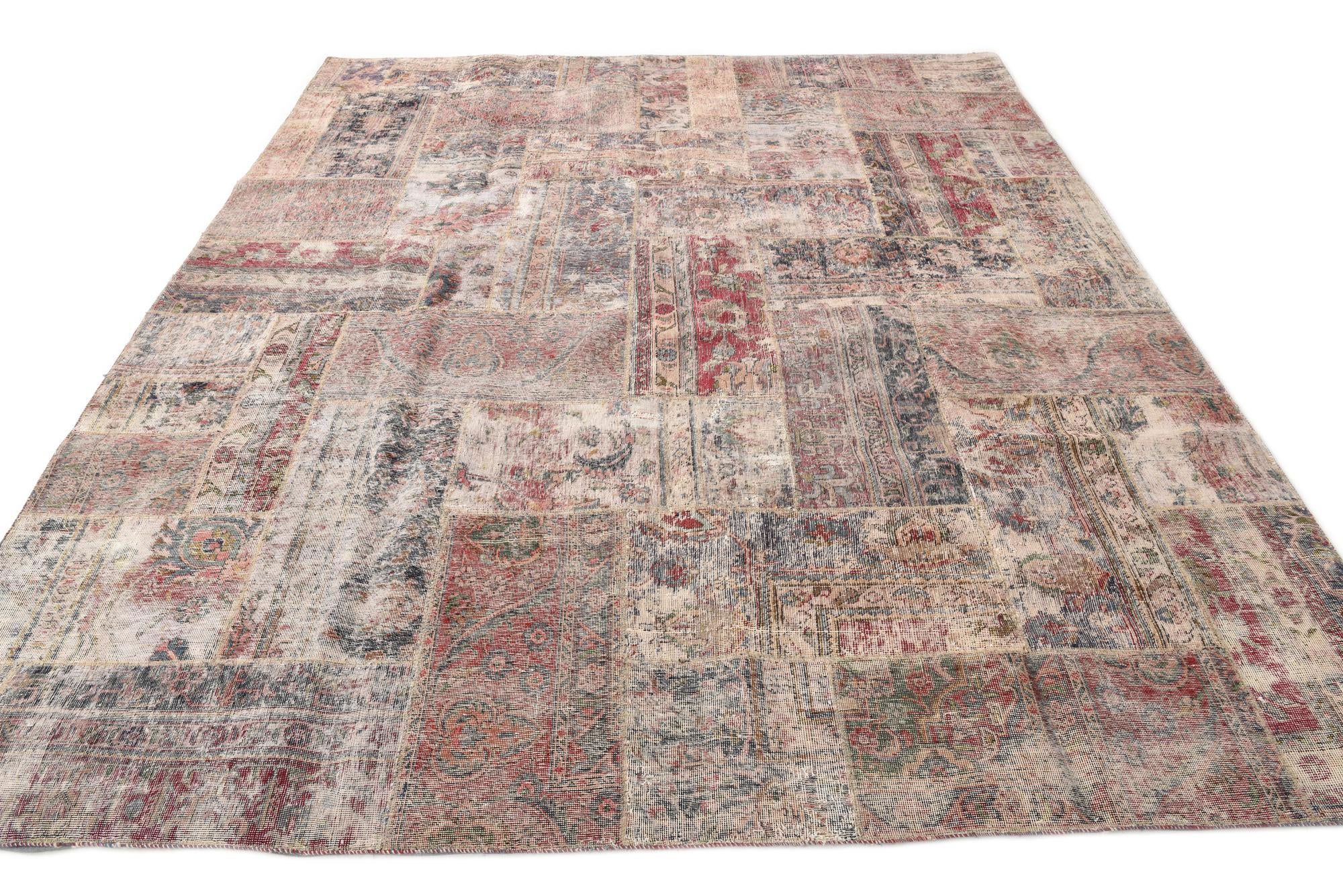 8' 6 x 10' 2 Hand Knotted Ultra Vintage Persian Wool Rug