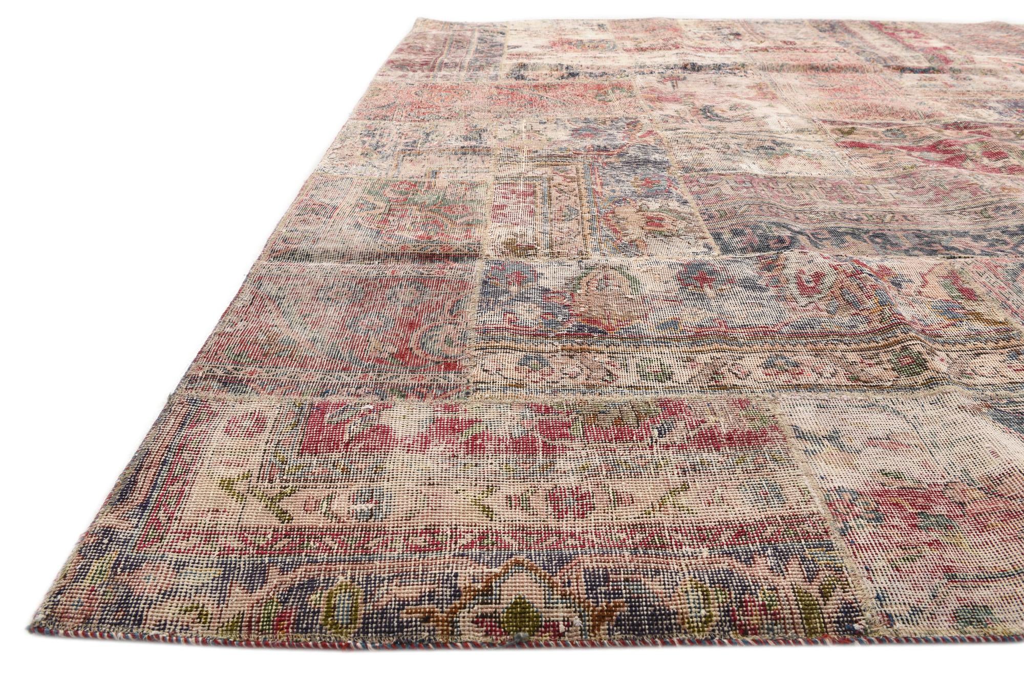 8' 6 x 10' 2 Hand Knotted Ultra Vintage Persian Wool Rug