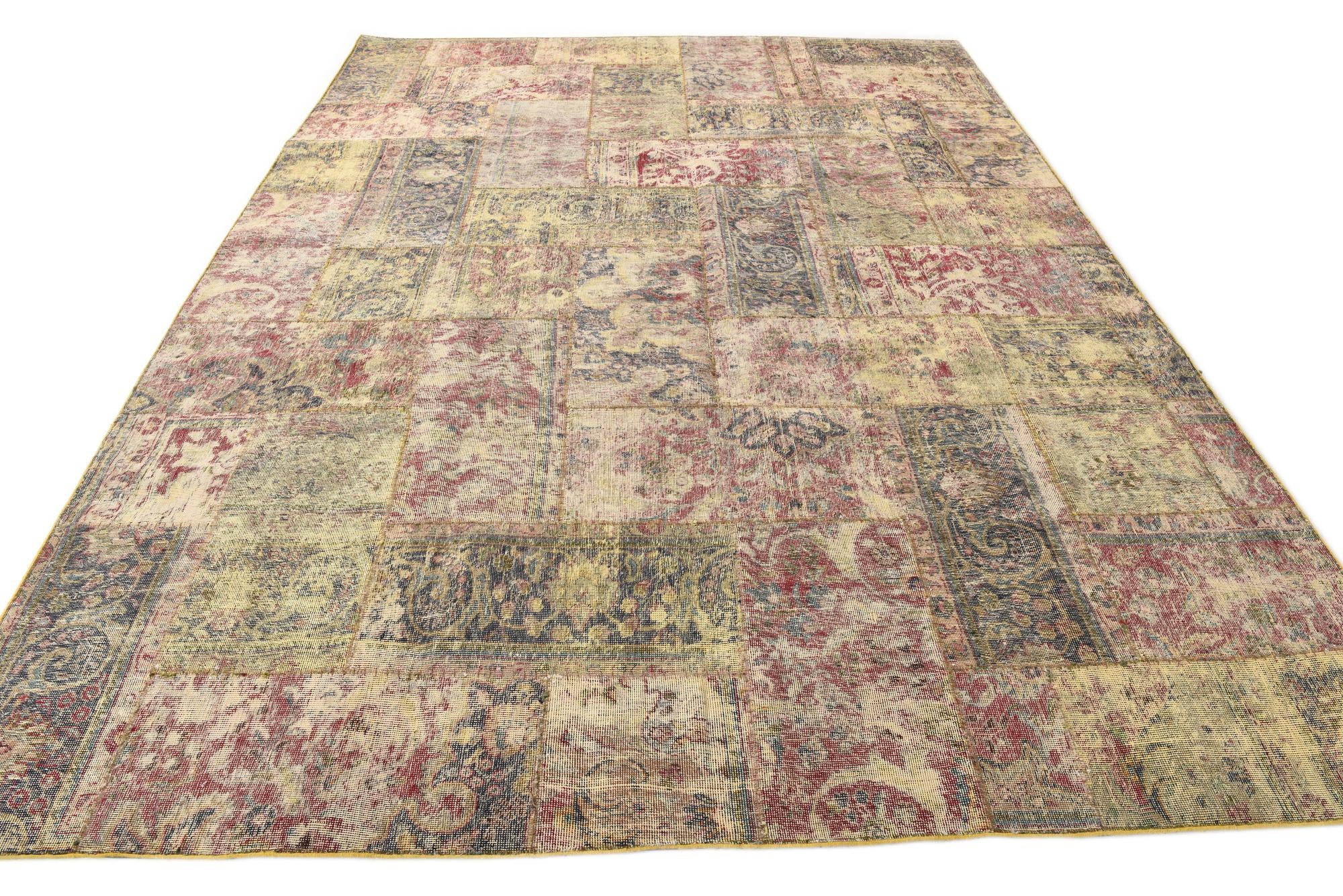8' 6 x 11' 4 Hand Knotted Ultra Vintage Persian Wool Rug