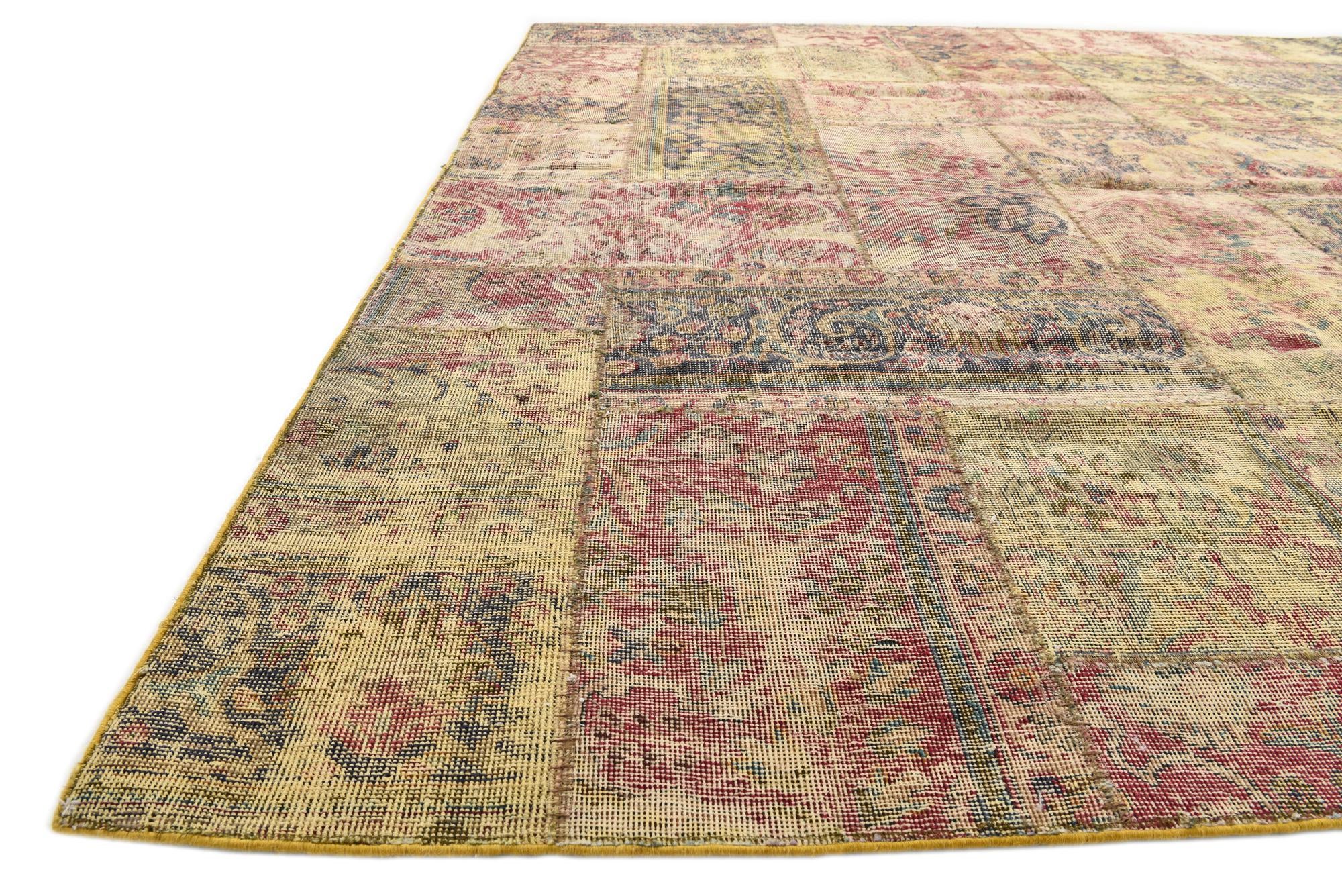 8' 6 x 11' 4 Hand Knotted Ultra Vintage Persian Wool Rug