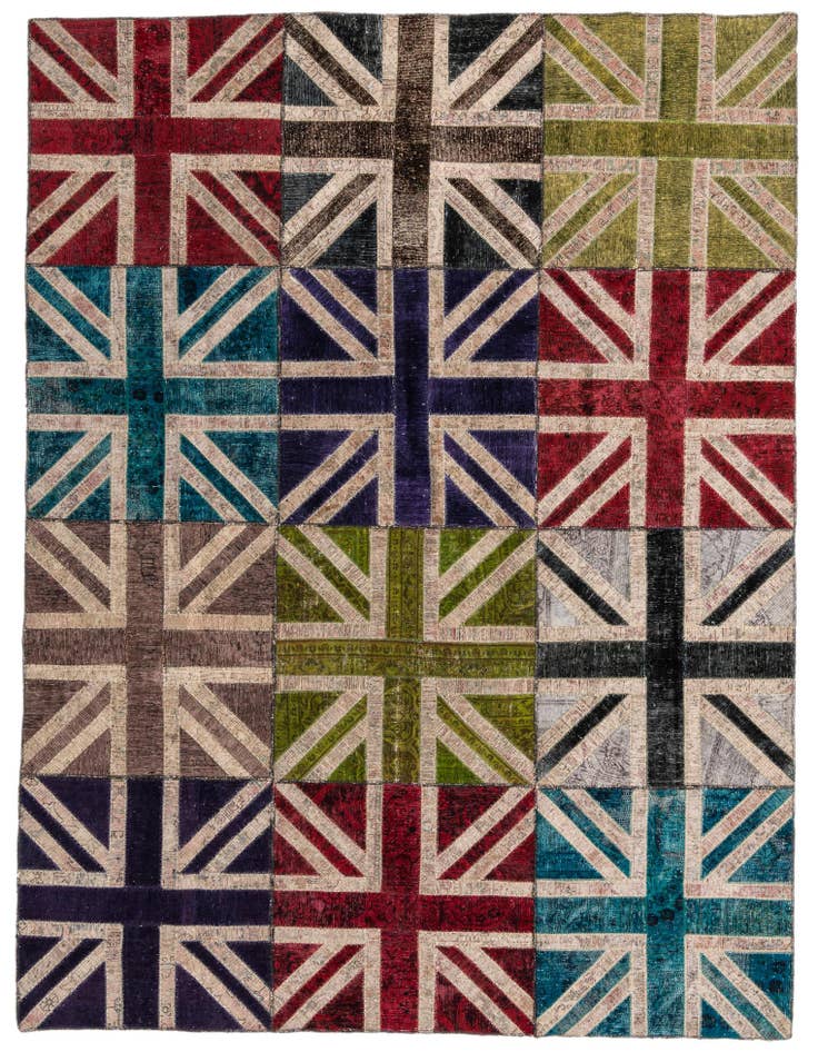 Detail image of 8' 5 x 11' 5 Hand Knotted Ultra Vintage Persian Wool Rug