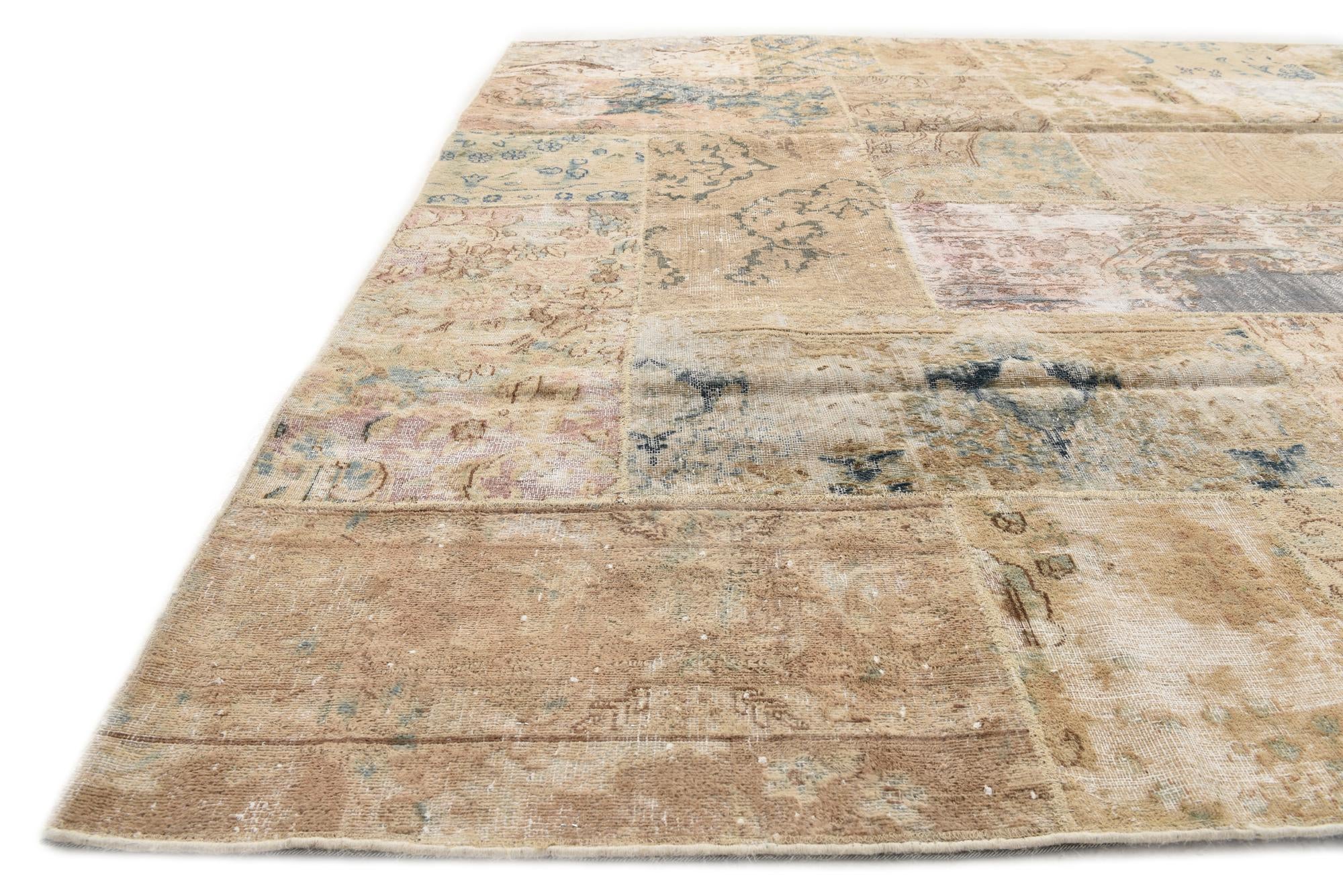 6' 8 x 10' 4 Hand Knotted Ultra Vintage Persian Wool Rug