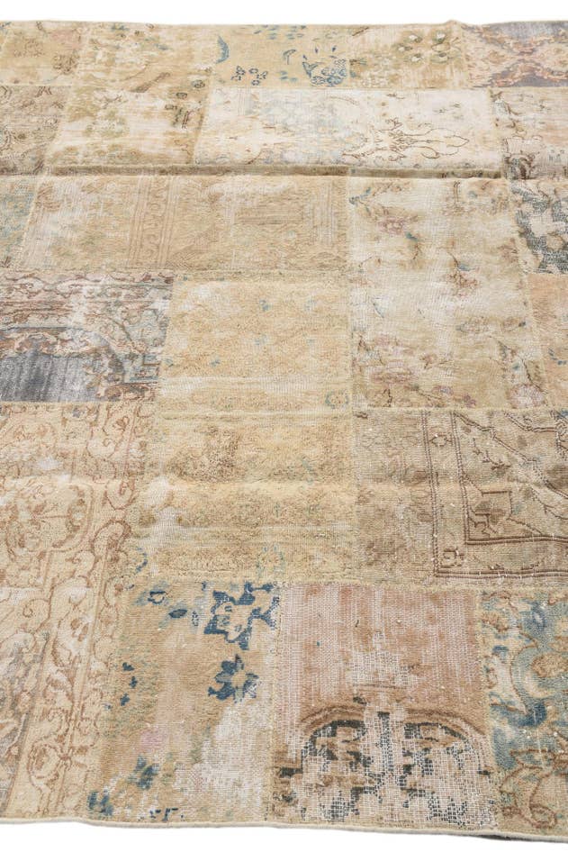 Detail image of 6' 8 x 10' 4 Hand Knotted Ultra Vintage Persian Wool Rug
