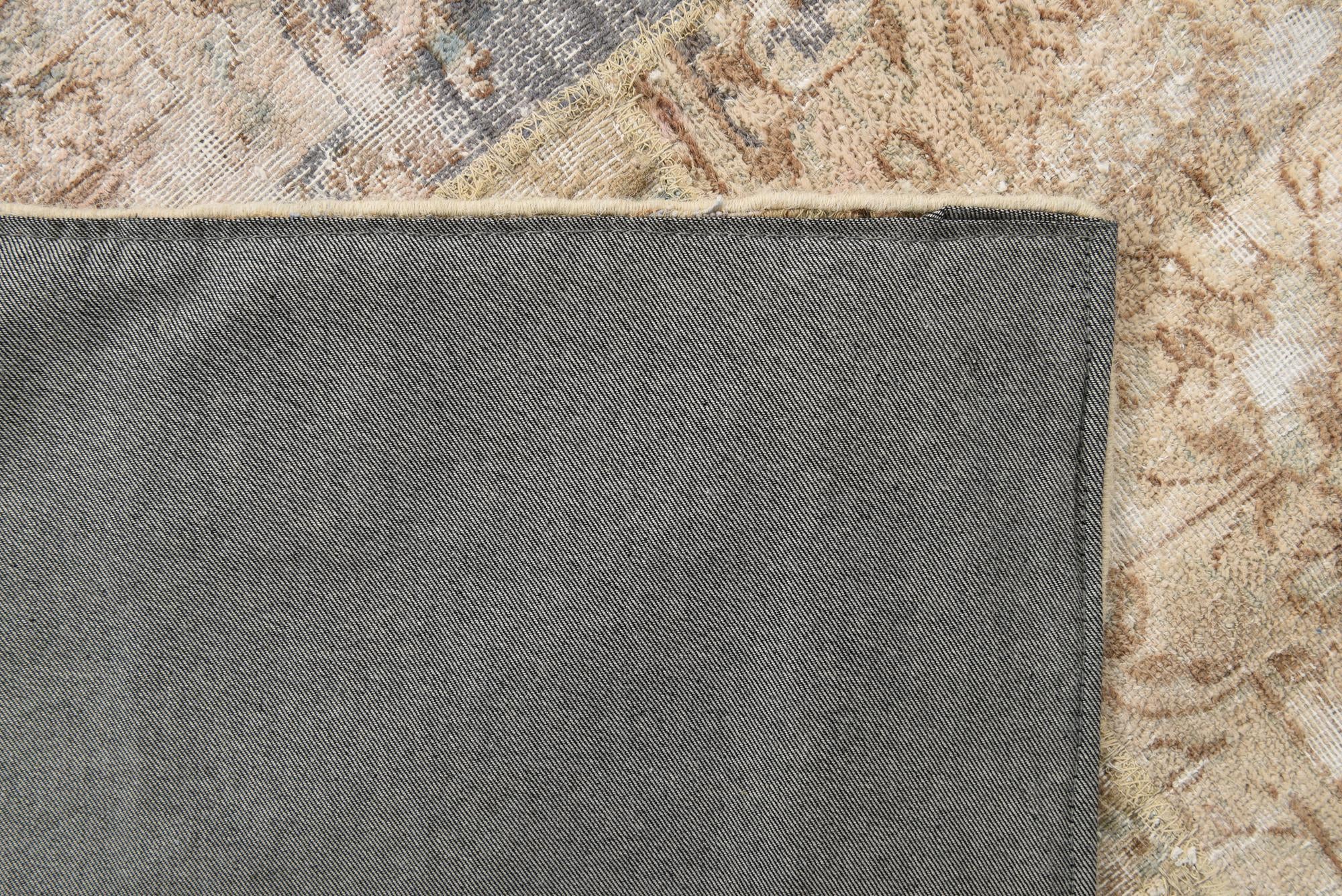 6' 8 x 10' 4 Hand Knotted Ultra Vintage Persian Wool Rug