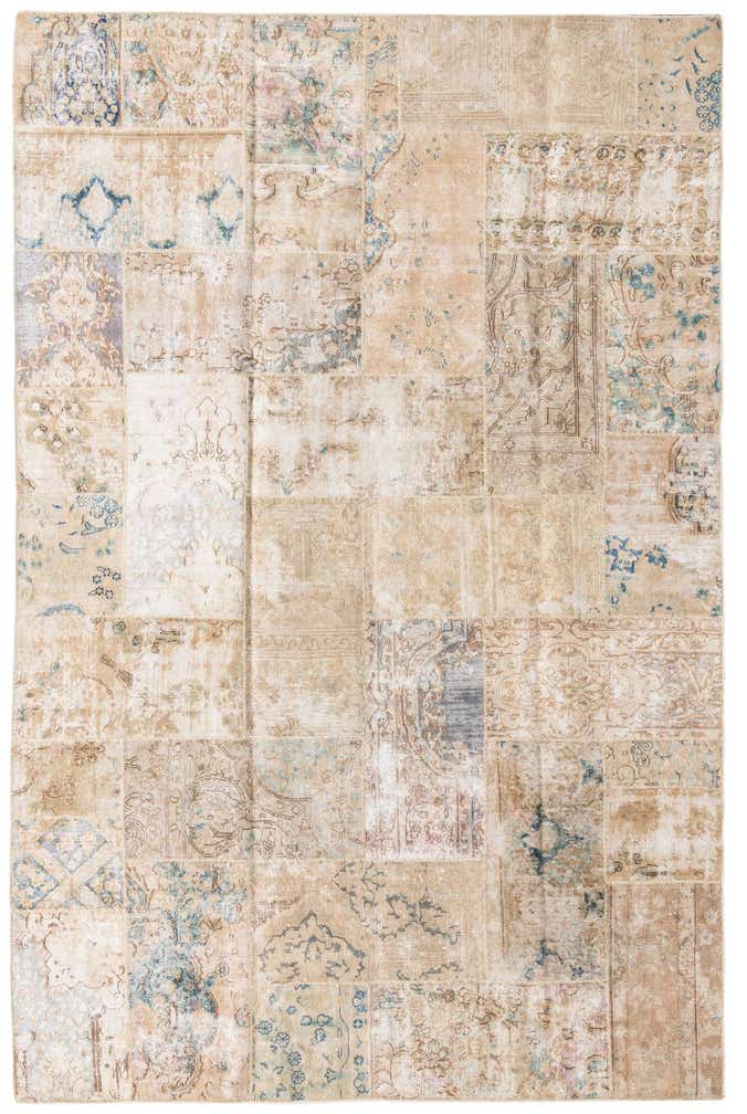 6' 8 x 10' 4 Hand Knotted Ultra Vintage Persian Wool Rug
