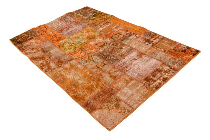 Detail image of 4' x 5' 10 Hand Knotted Ultra Vintage Persian Wool Rug