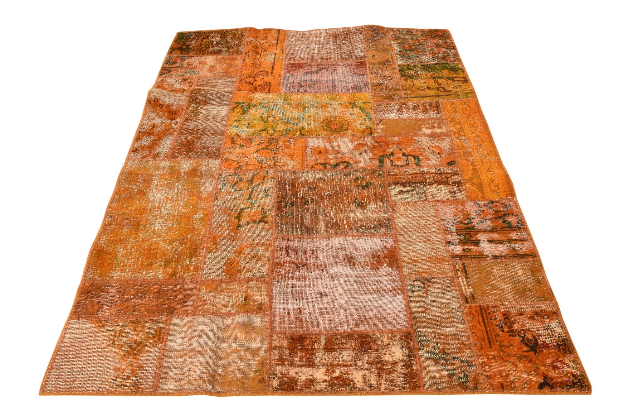 4' x 5' 10 Hand Knotted Ultra Vintage Persian Wool Rug