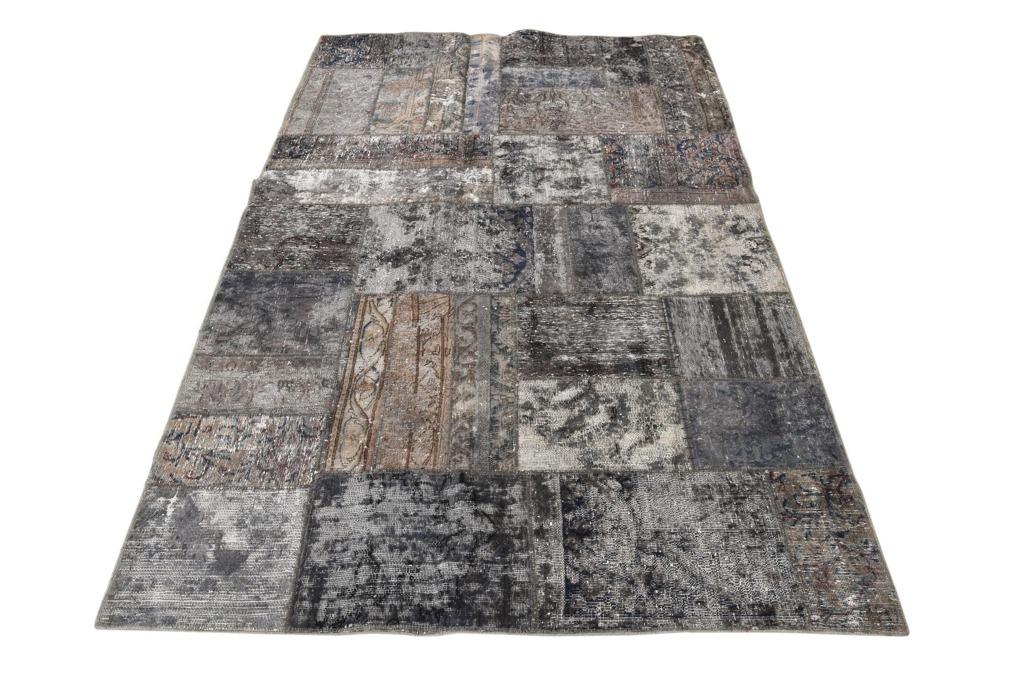 4' 7 x 6' 3 Hand Knotted Ultra Vintage Persian Wool Rug