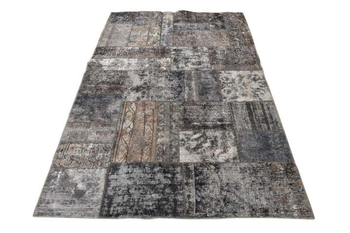 4' 7 x 6' 3 Hand Knotted Ultra Vintage Persian Wool Rug