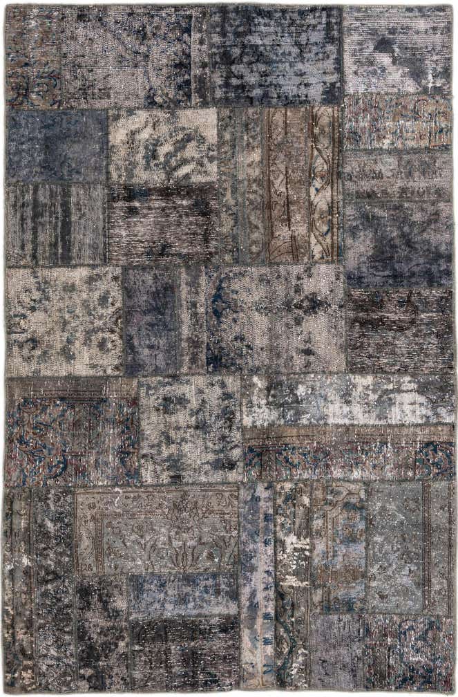 4' 7 x 6' 3 Hand Knotted Ultra Vintage Persian Wool Rug