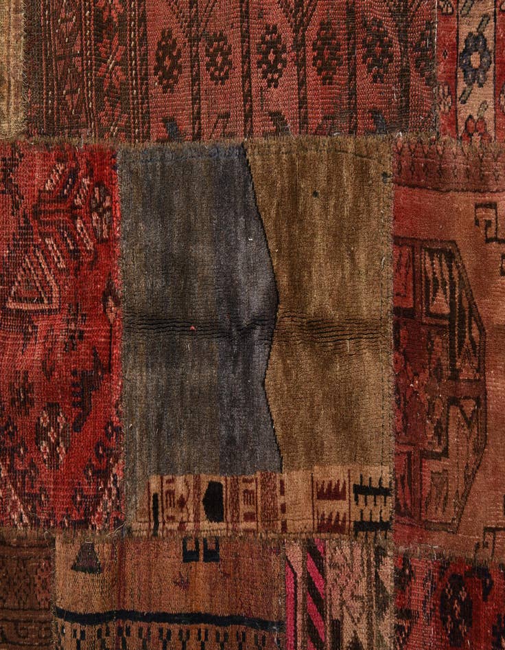 Detail image of 5' 7 x 8'  Hand Knotted Ultra Vintage Persian Wool Rug