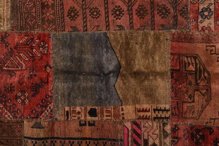 5' 7 x 8' Hand Knotted Ultra Vintage Persian Wool Rug