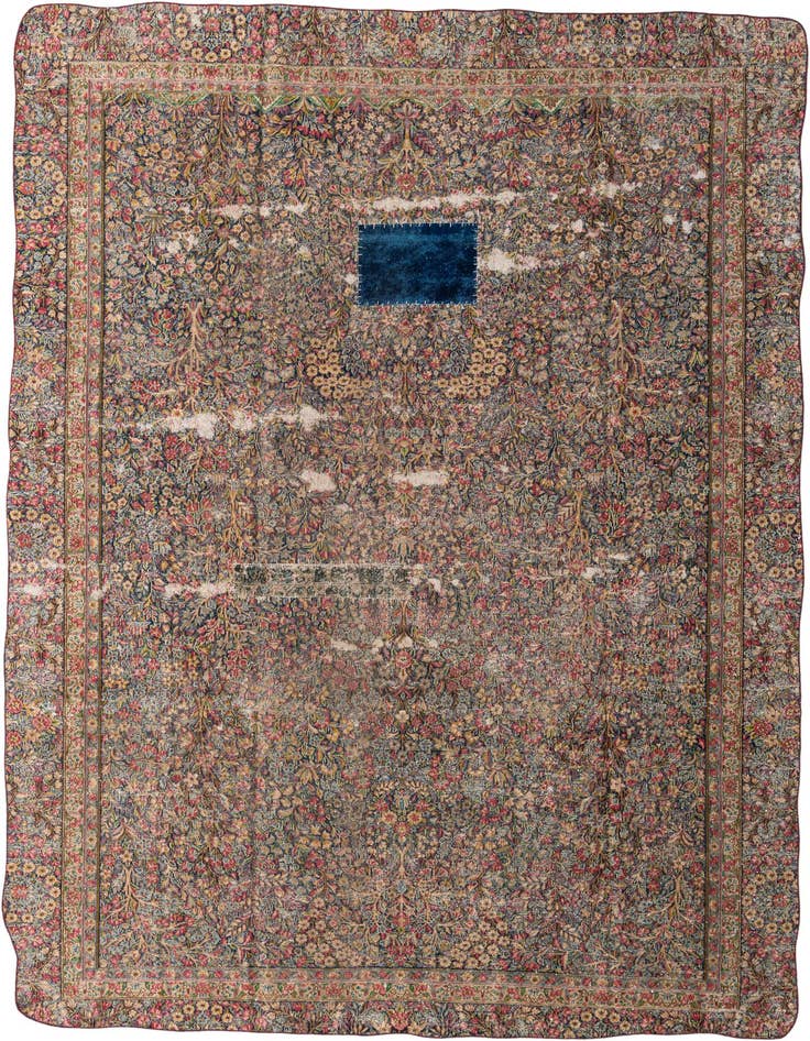 Detail image of 8' 5 x 11' 7 Hand Knotted Ultra Vintage Persian Wool Rug